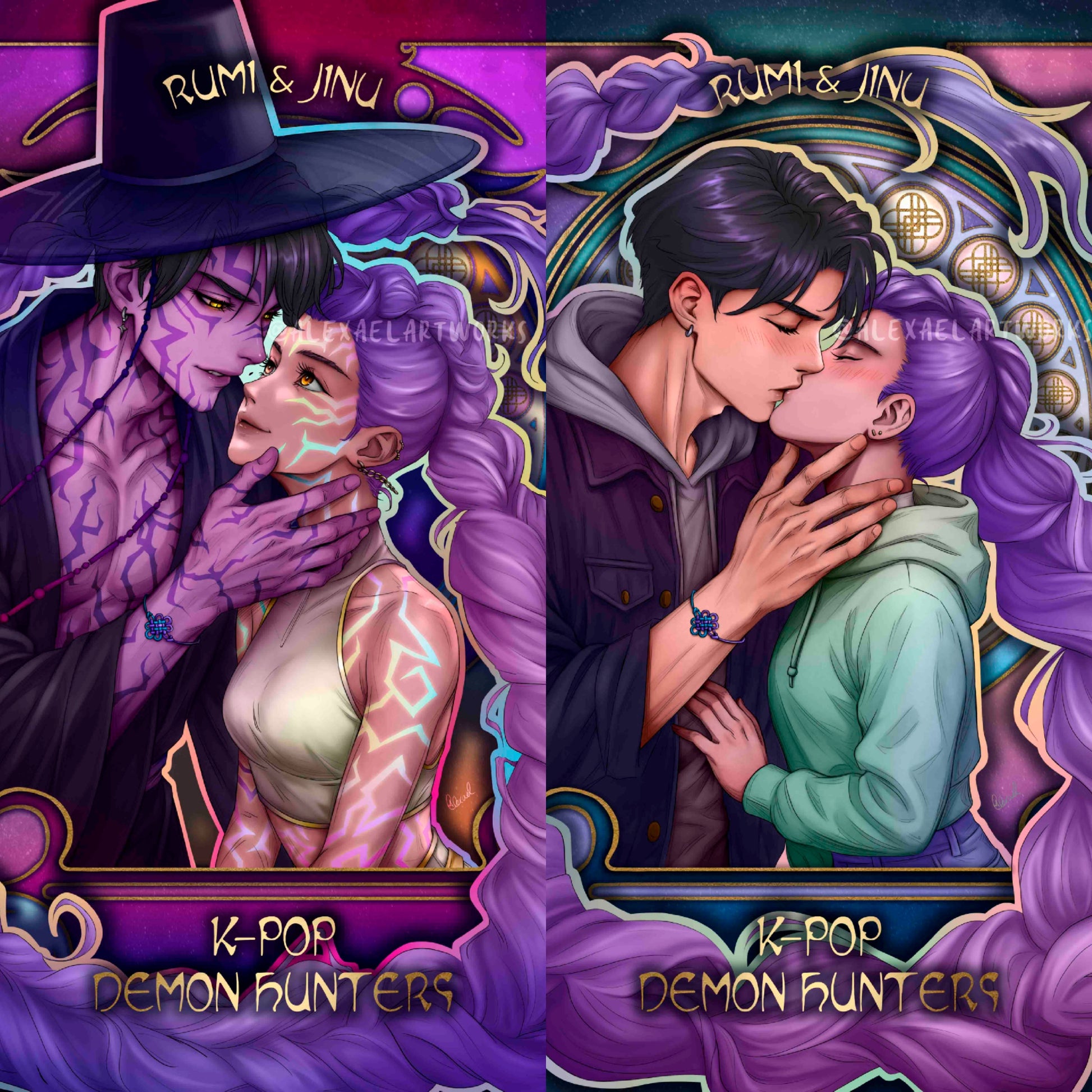 HOLOGRAPHIC Sung Jin-woo in Art Nouveau style