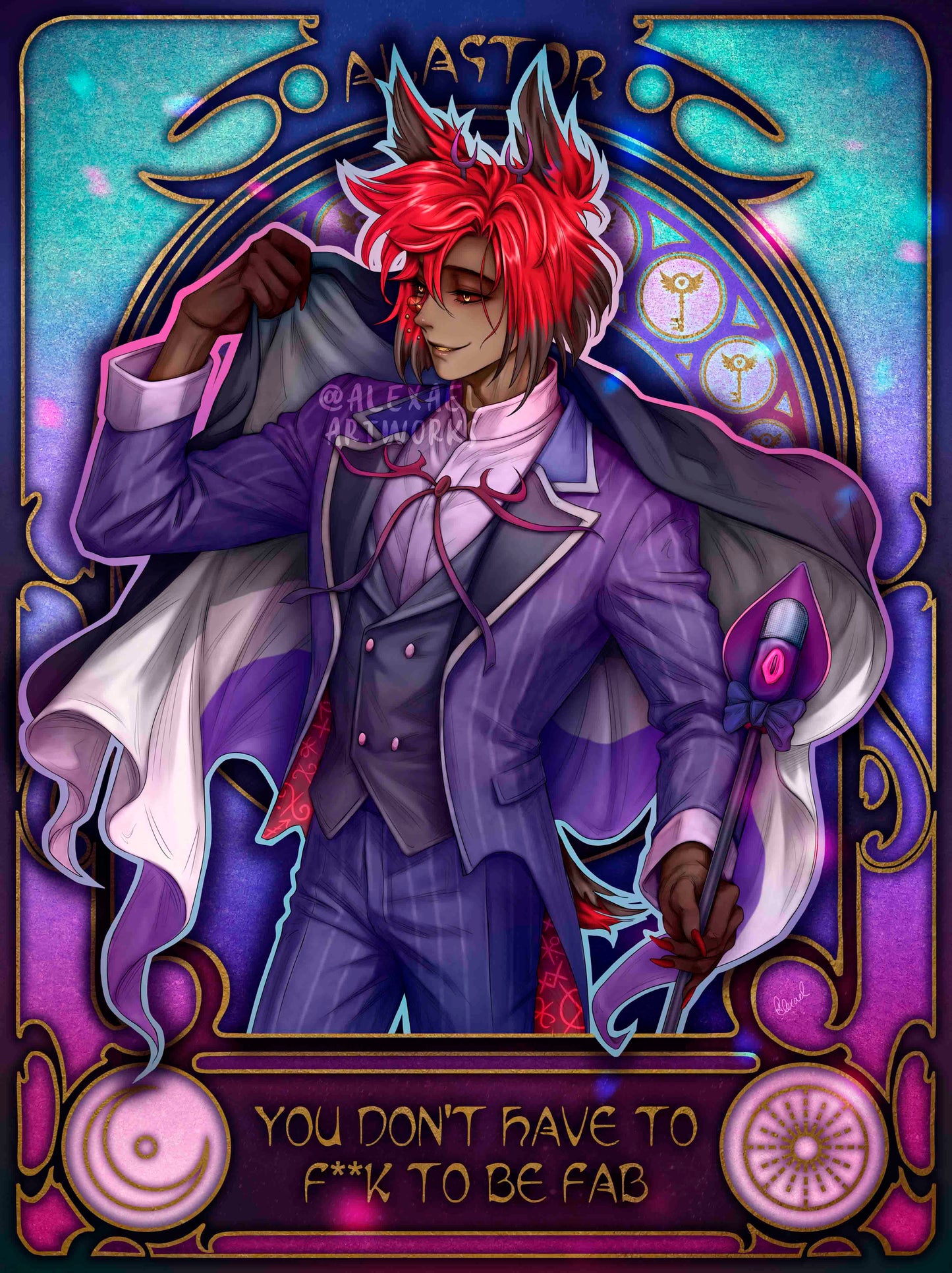 Ace Alastor in Art Nouveau style