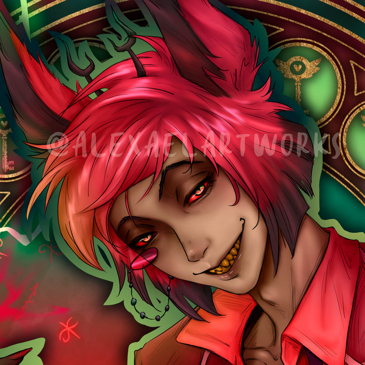 Alex Rochon Alistor Alastor in Art Nouveau style – Alexael Artworks