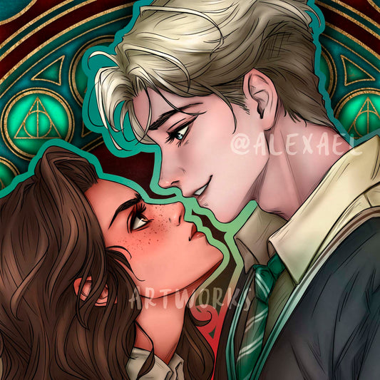 Draco & Hermione in Art Nouveau style