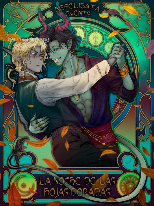 Sasha & Aal'shan in Art Nouveau style