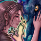 Violet & Andarna in Art Nouveau style