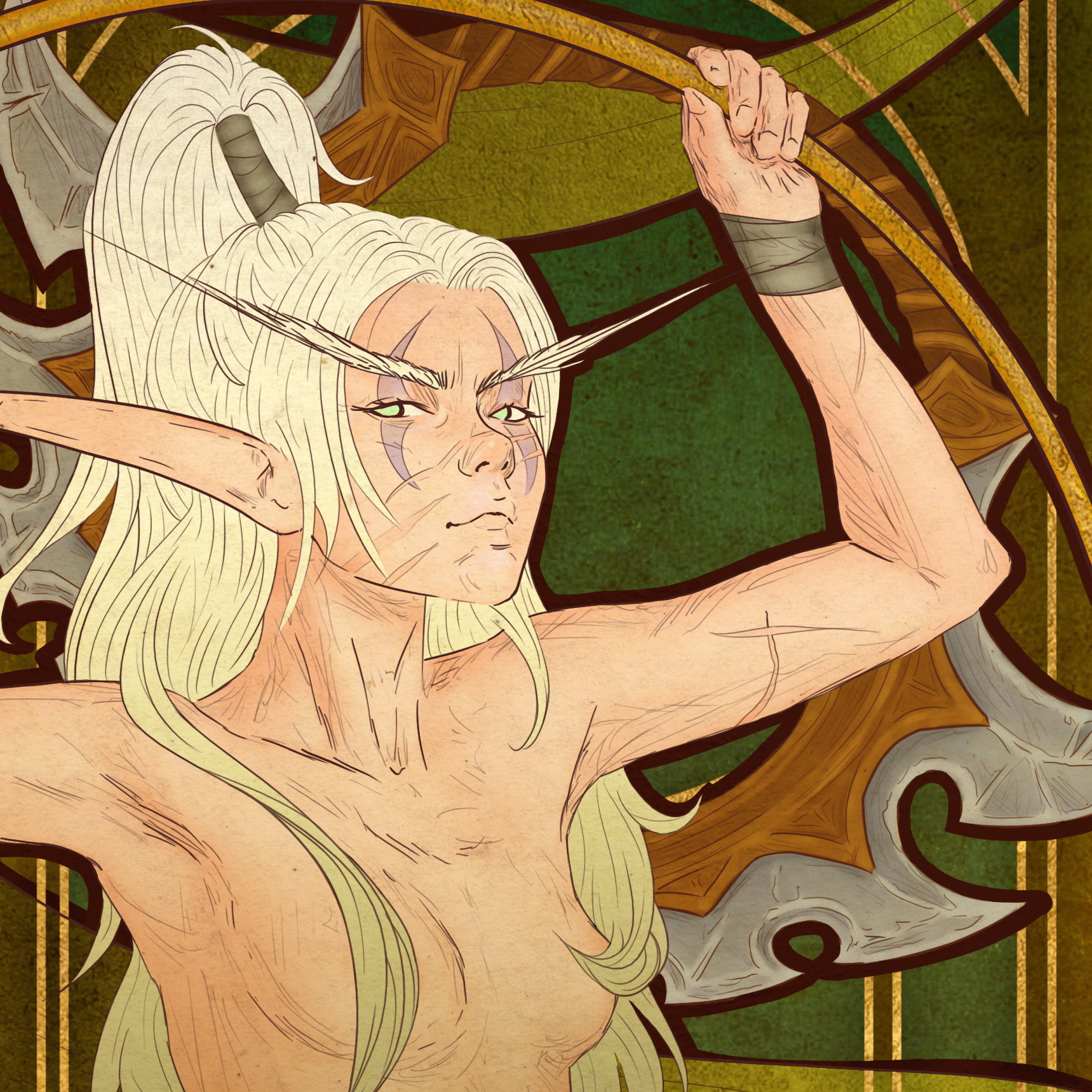 Maiev in Art Nouveau style – Alexael Artworks