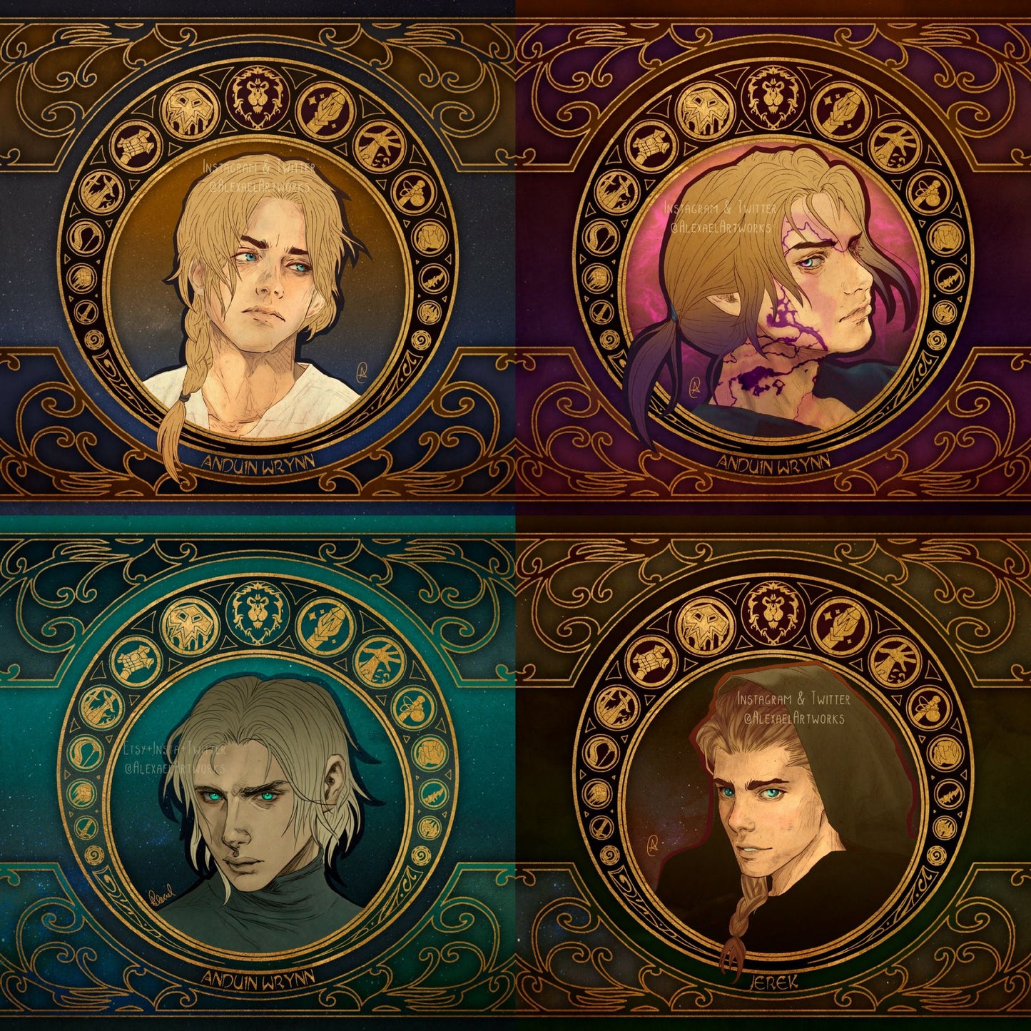 Anduin in Art Nouveau style