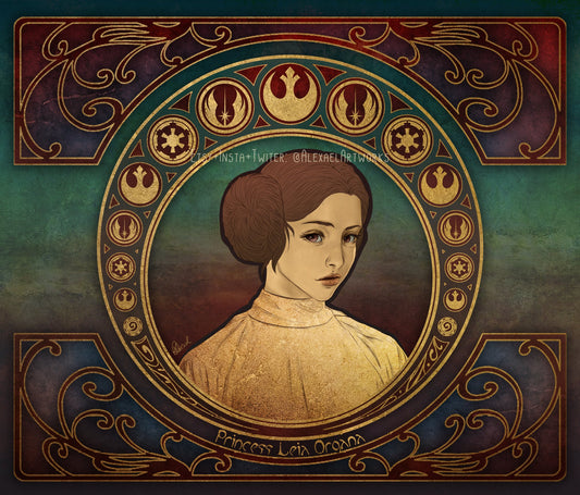 Leia in Art Nouveau style