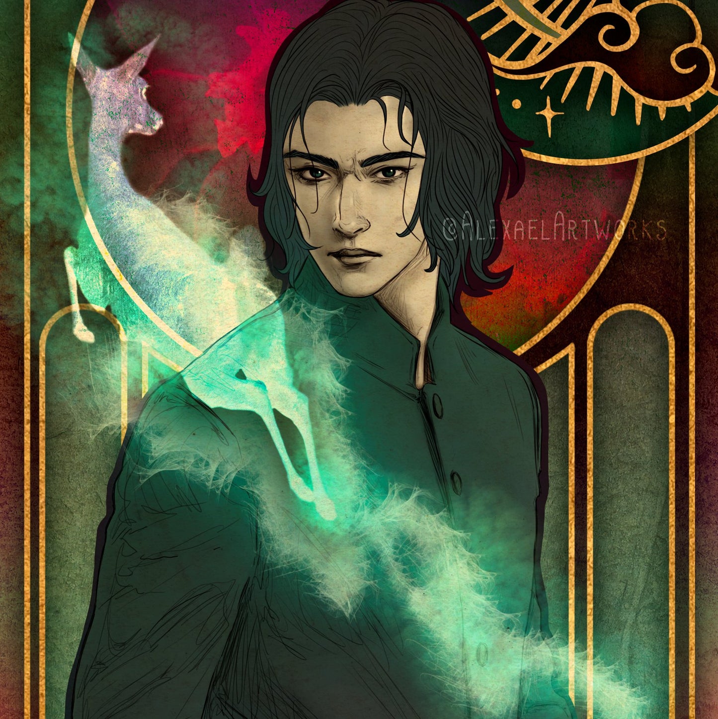 Snape in Art Nouveau style