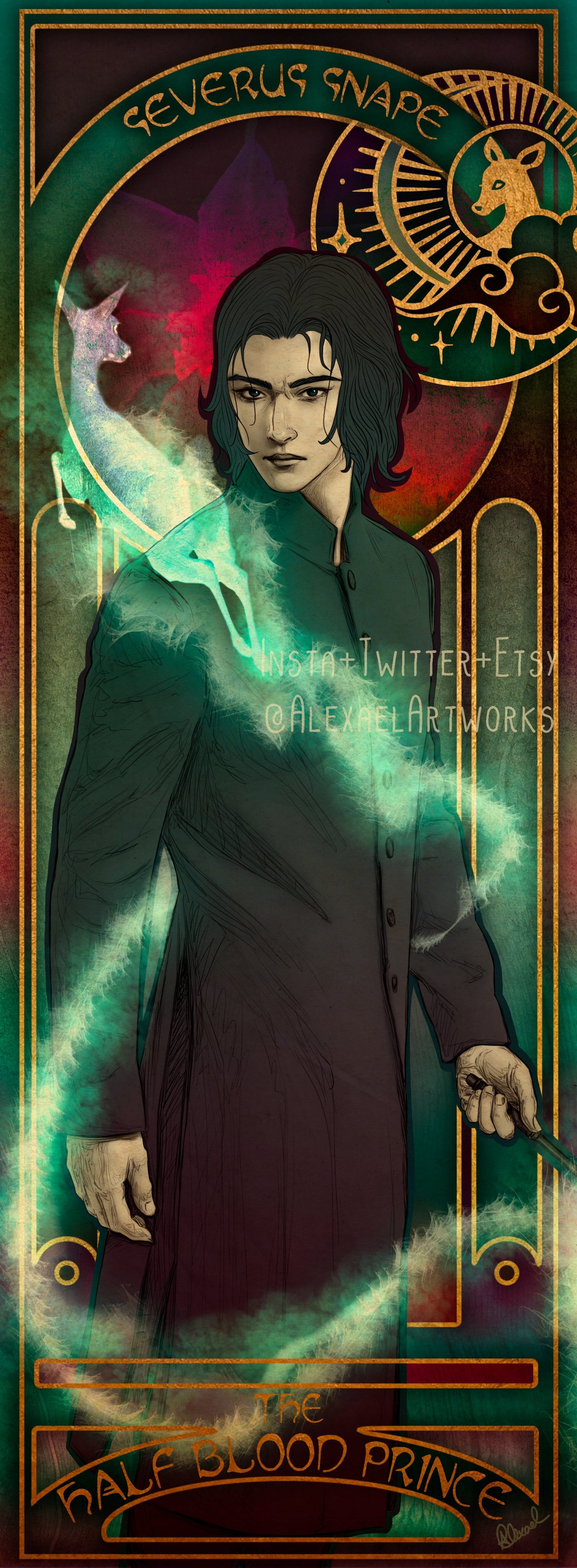 Snape in Art Nouveau style