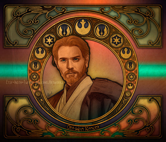 Obi Wan in Art Nouveau style