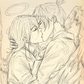 Aki & Angel Kiss in Art Nouveau style