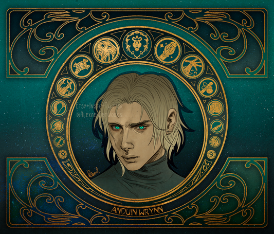 Anduin (Shadowlands) in Art Nouveau style