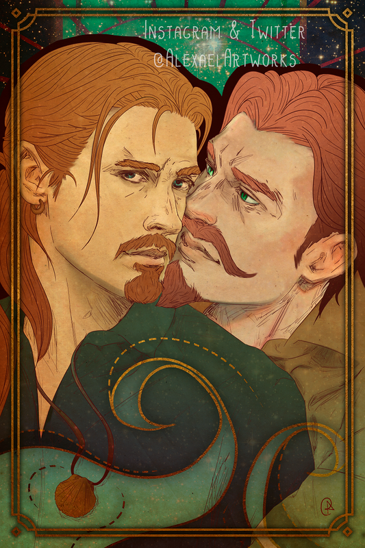 Mathias Shaw &amp; Flynn Fairwind in Art Nouveau style