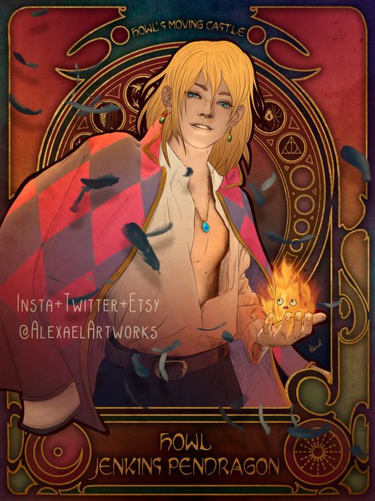 Howl in Art Nouveau style