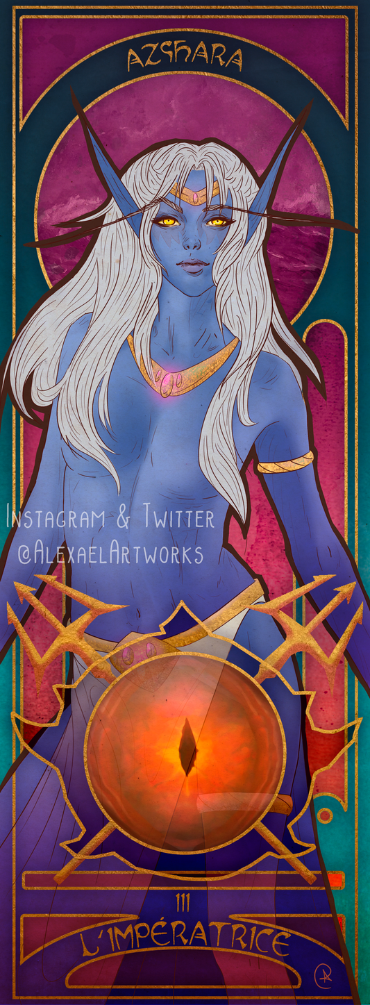 Azshara in Art Nouveau style